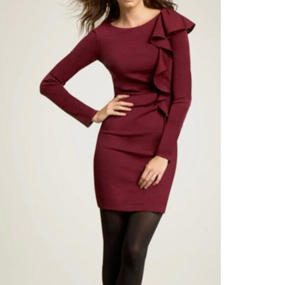 Ann Taylor Dresses & Skirts - Ann Taylor Burgundy Body Con Dress Size 8
